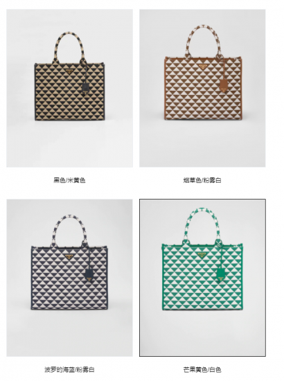 图片[2]-现代主义图案的Prada Symbole 刺绣织物大号托特包-奢侈品百科网