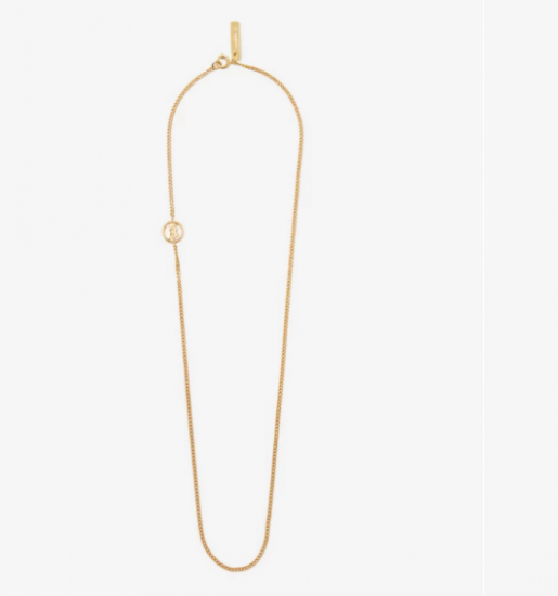 博柏利专属标识装饰链环项链选用黄铜镀金材质打造-奢侈品百科网